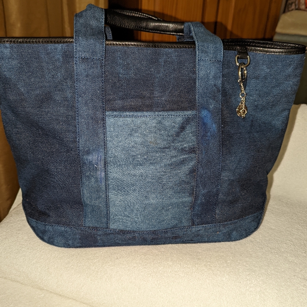 Rebecca Minkoff denim Sofia tote bag.